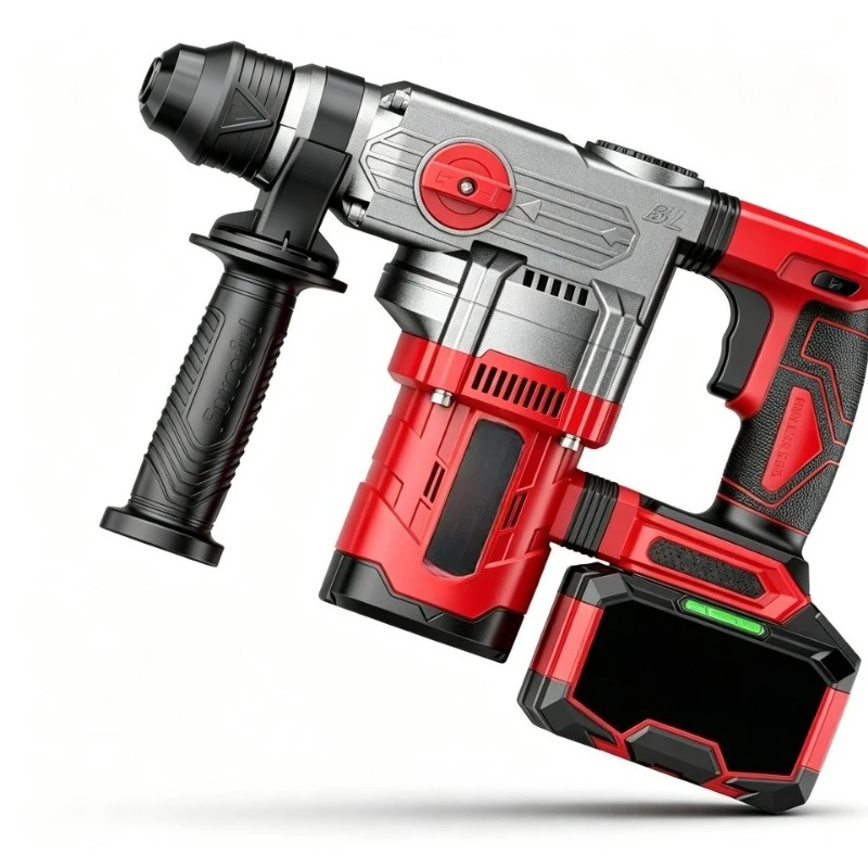 Brushless lithium battery electric hammer concrete multi-functional lithium battery impact drill electric drill heavy-duty