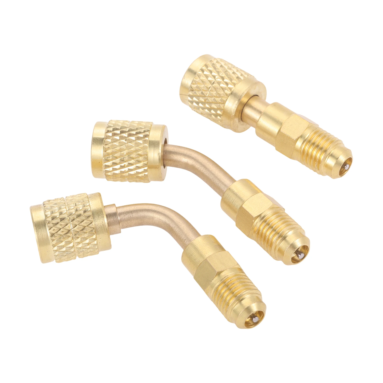 3pcs A2L R-32 R-454B Brass Car HVAC Adapter 1/4