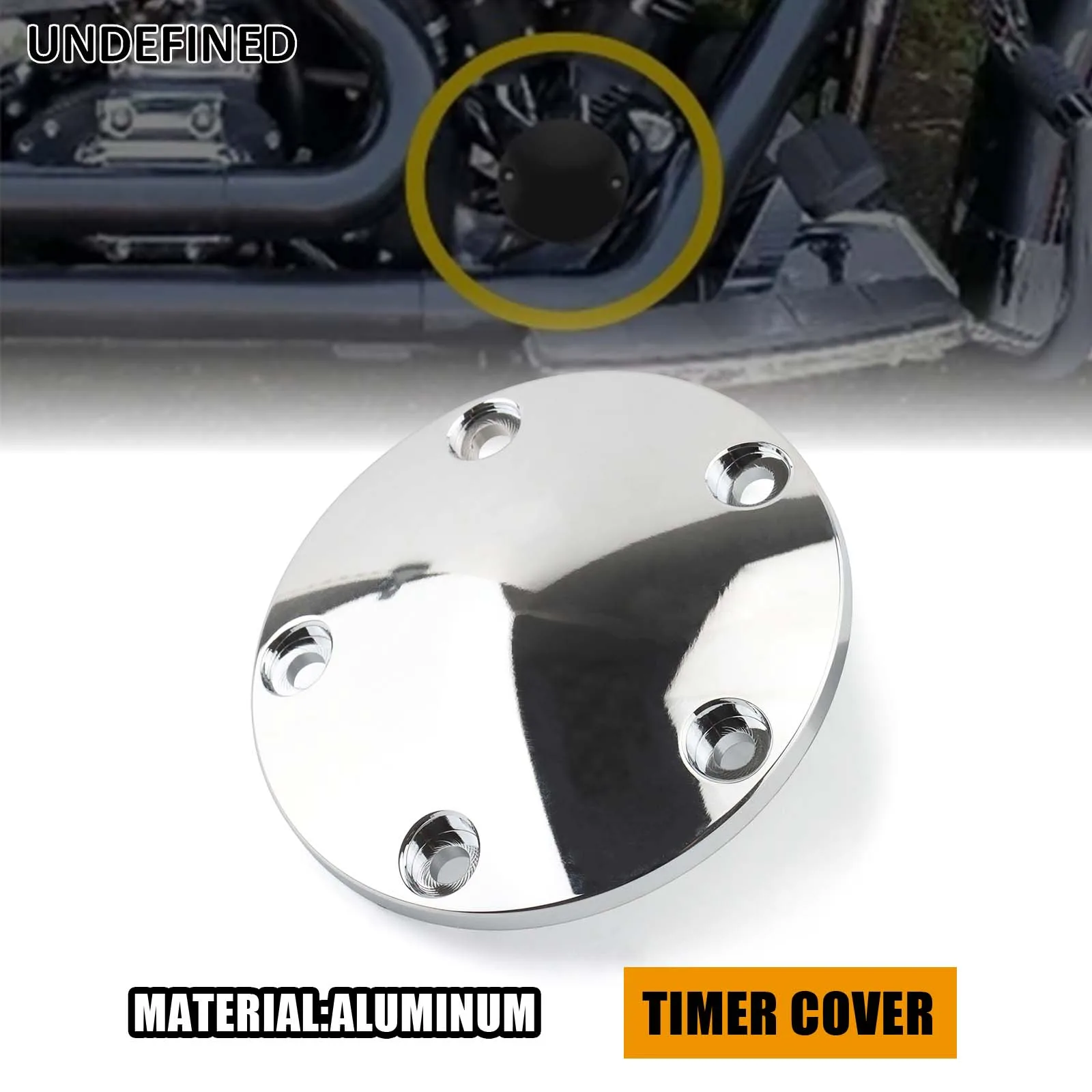 

Chrome Domed Timing Points Cover for Harley Twin Cam Softail Dyna Street Fat Bob Touring Road King Electra Street Glide 99-2017