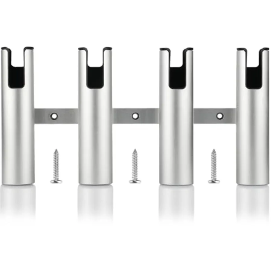 

Aluminum Fishing Boat Rod Holder3/4 Link Tube Aluminum Rod Rack Suit Boats and Yacht Silver