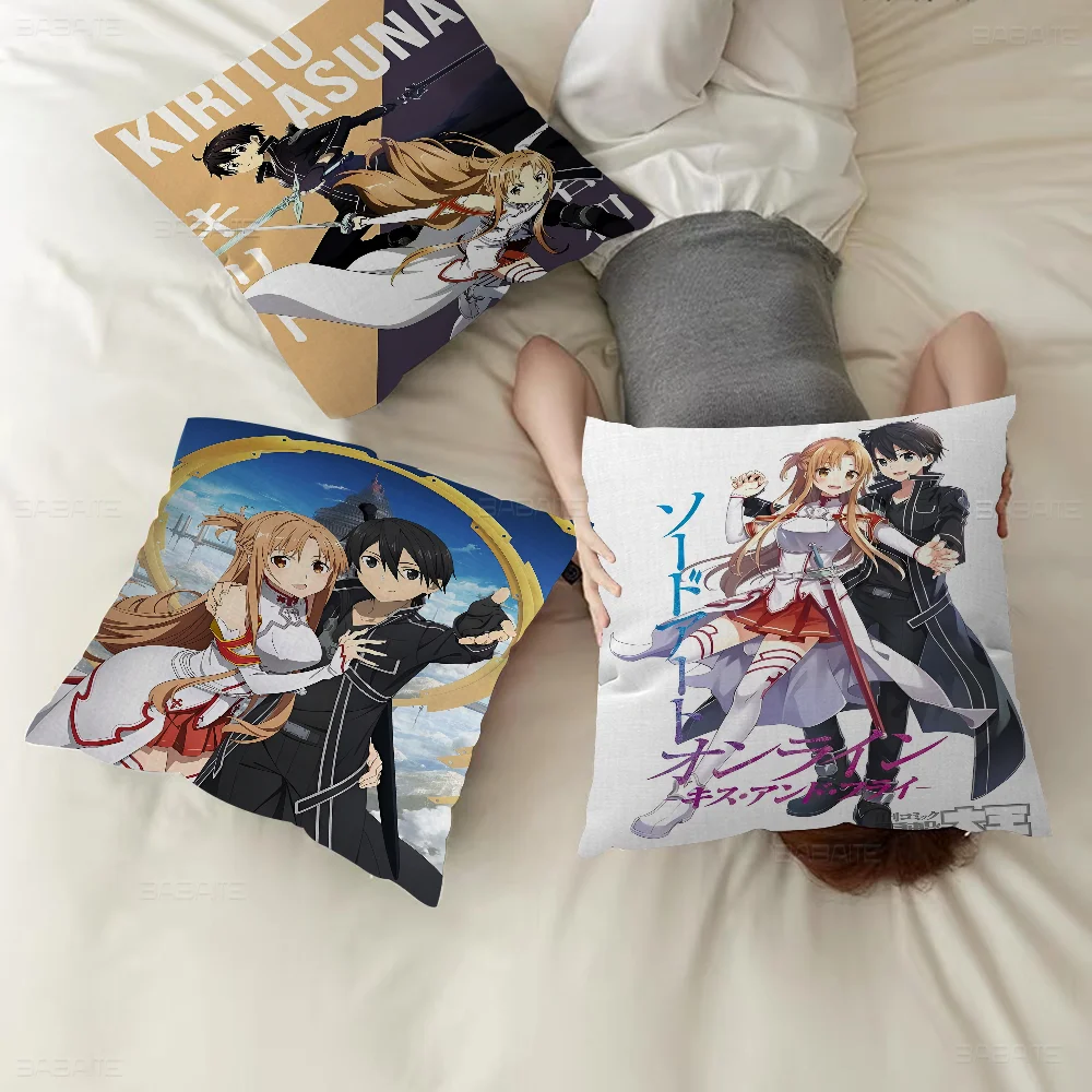 

Sword Art Online Personalized Picture Text Home Decorative Pillows Household Gifts 45x45cm