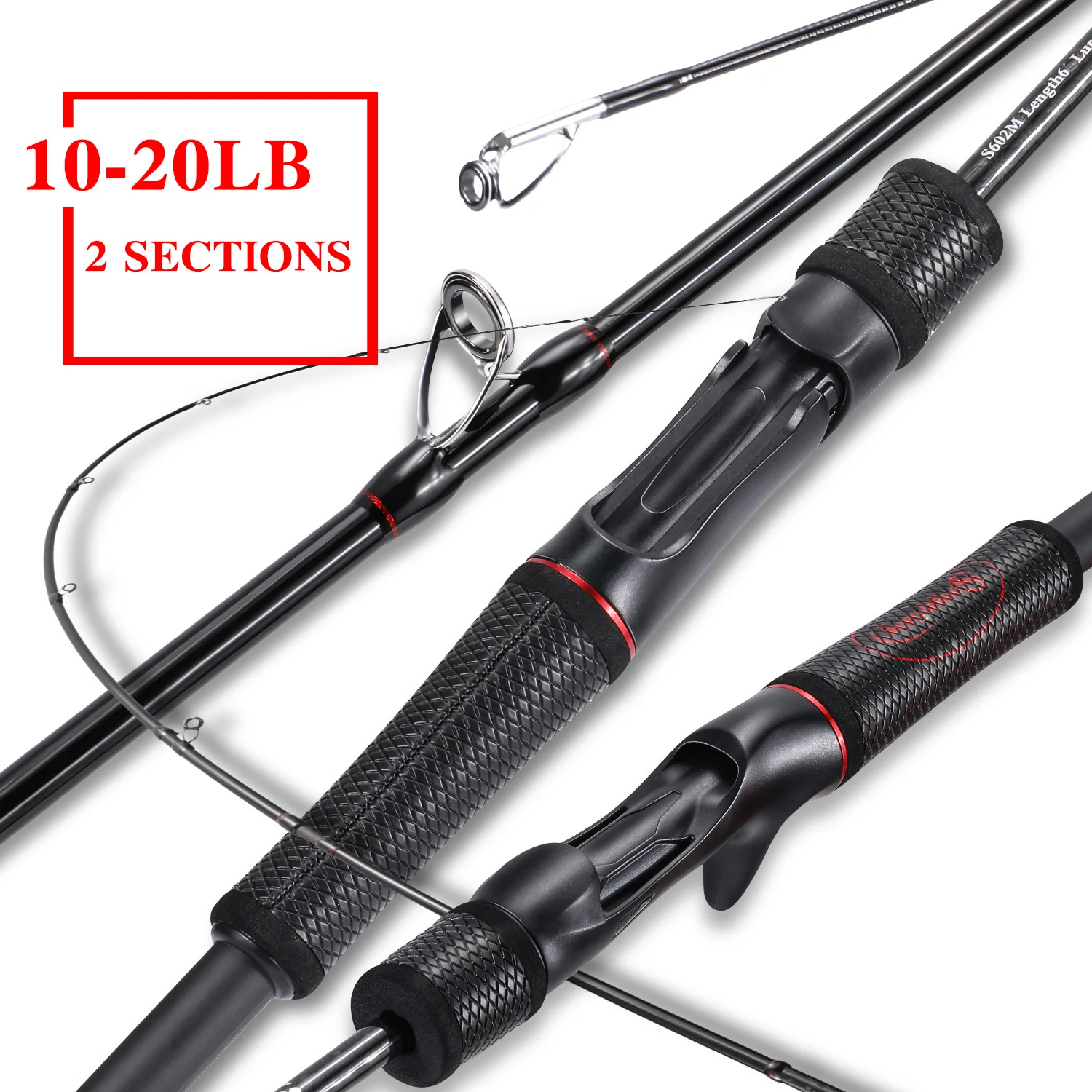 Sougayilang Carbon Fishing Rod 1.8/2.1m 2Section Lure Fishing Rod Max Drag 8kg Bass Trout Fresh/saltwater Fishing Rod Pesca