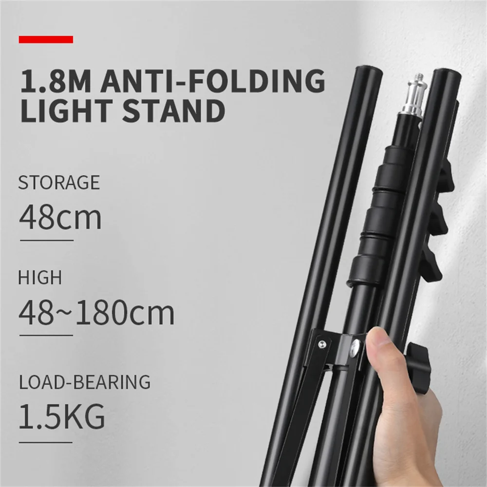 1.8m Aluminum Foldable Digital Camera Camcorder Light Stand for Fotografia Studio Strobe Camera Softbox Speedlite 48~180cm