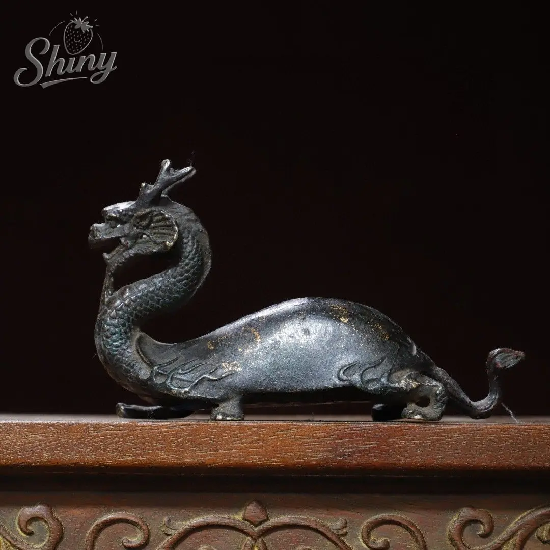 

Antique Bronze Gilt Dragon Turtle Statues China Collection Household Decoration Home Decoration Accessories