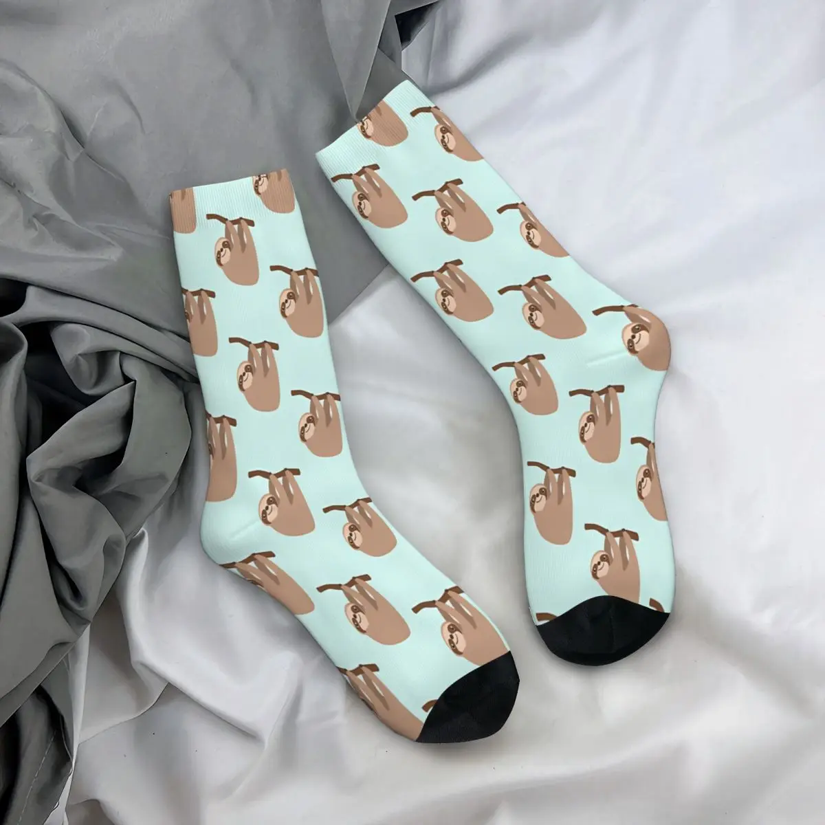 Cute Baby Cartoon Sloth Design Socks Male Mens Women Autumn Stockings Printed