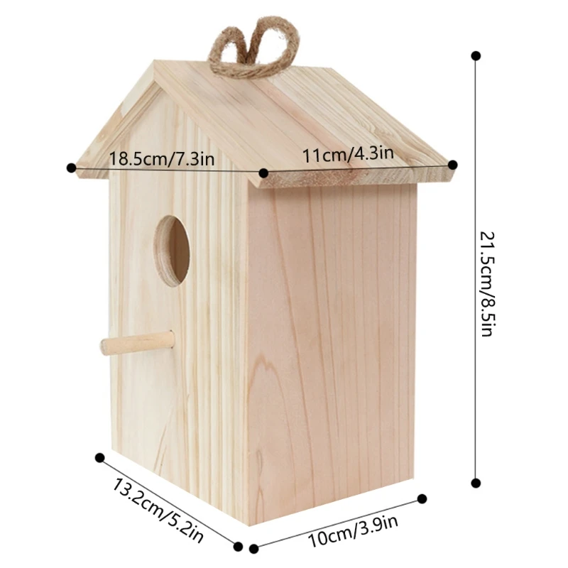 Blue Birds House  Window Birdhouse Weatherproof Bird Nest Designed with Perch Transparent Rear for Easy Watch