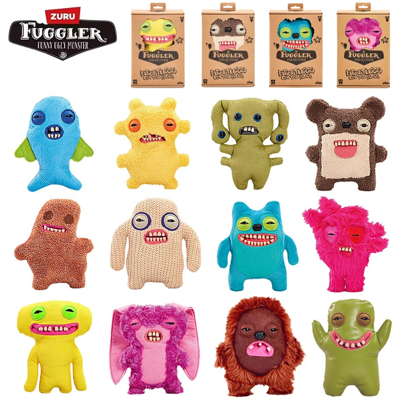 Fuggler New Fuggs on The Block Series Soft Plush Doll Teeth Monster Ugly Kawaii Cartoon Toy Street Style Chlidren Christmas Gift