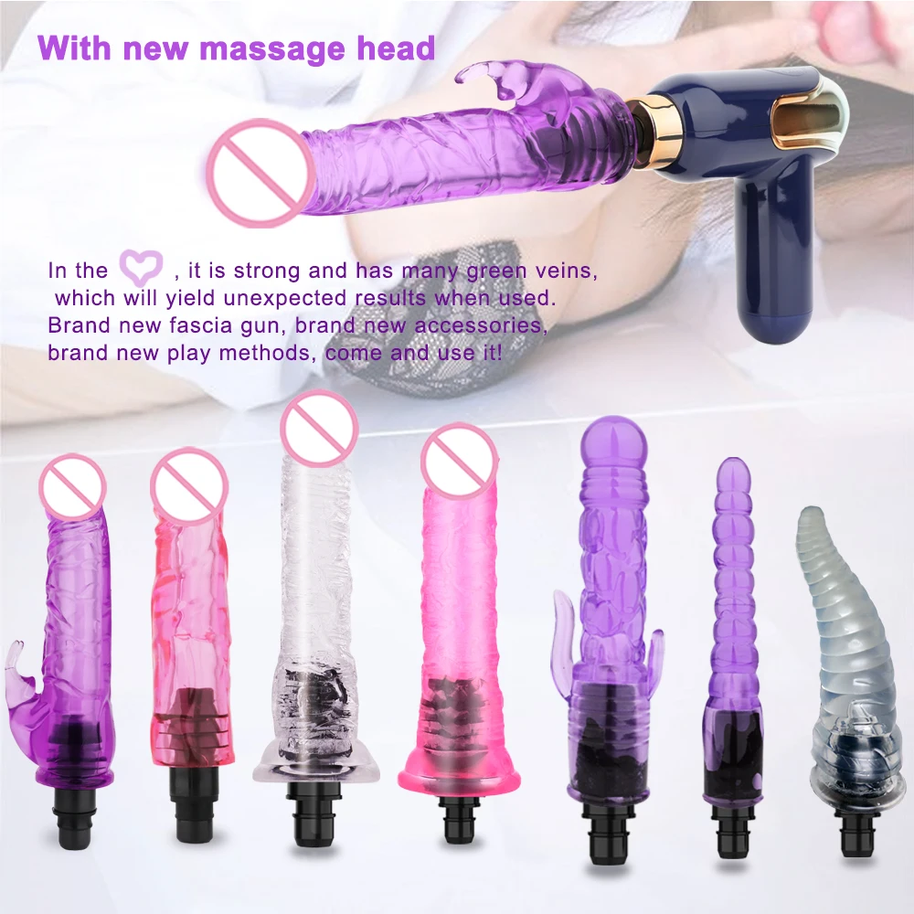 XFOX Massage Gun Head Vibration for Female only silicone head plug 18mm or 12mm Fascia gun percussion Crystal double stimulation