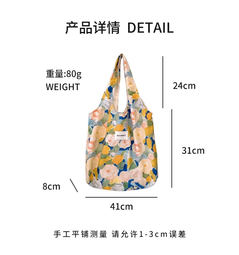 Shoulder Tote Women\'s Bag Handbags Trend 2024 Shopper High Quality Youth Women\'s Bags Beach University Canvas Eco Summer Vintage