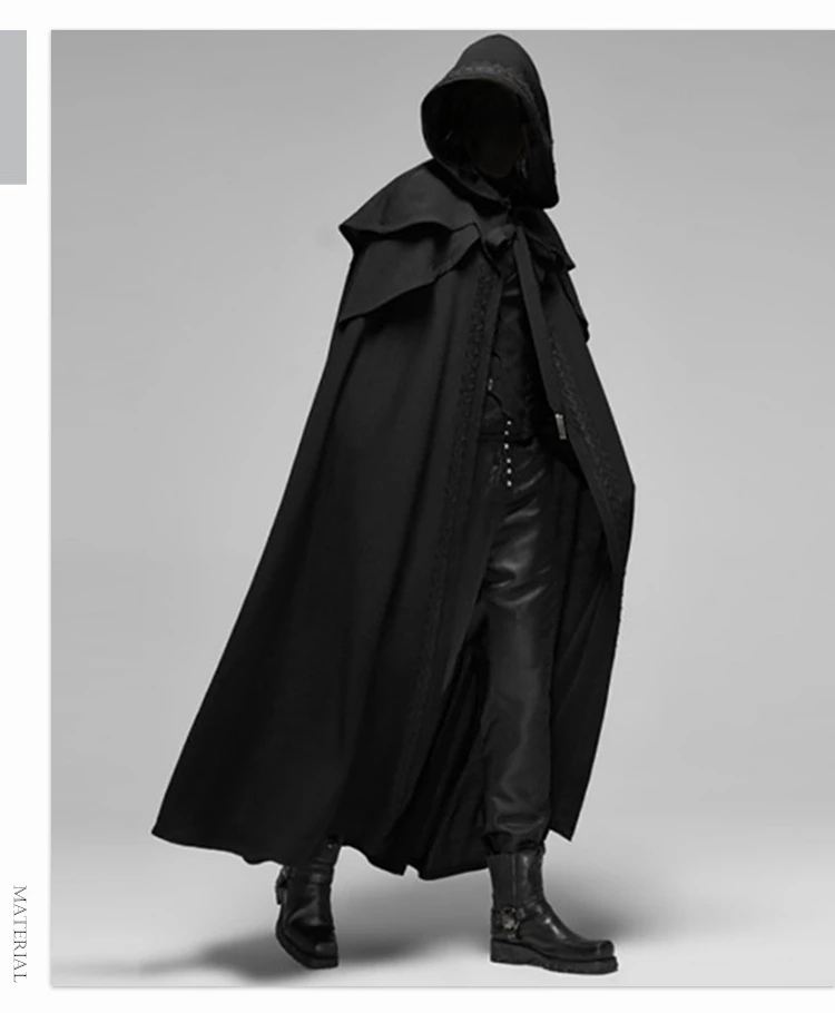 Cape Médiévale Unisexe – Longueur 128 Cm, Polyester, Pour Halloween, Cosplay, Fêtes Renaissance, Plusieurs Couleurs - 6