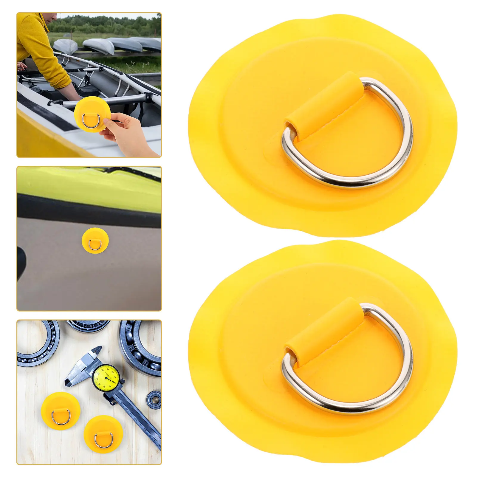 2Pcs Kayak D-Shaped Buckle Strong Portable Rope Buckle Compact Fixator for Canoe Rafting Surfboard Accessories Boat Deck Anchor