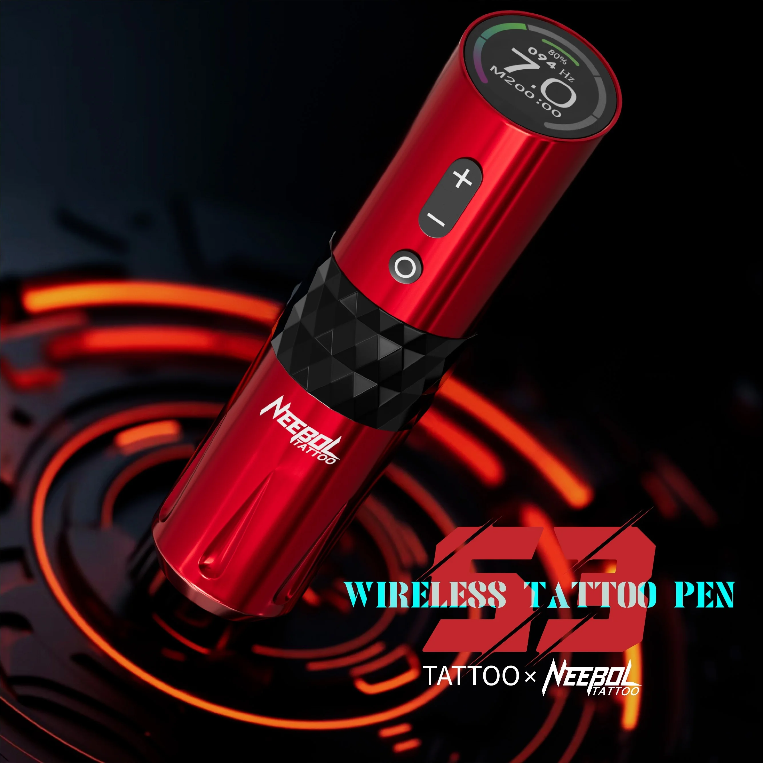 Wireless Tattoo Gun, Cordless Rotary Tattoo PenScreen Display, Easy Adjustment,Tattoo Machine Gift for Beginners