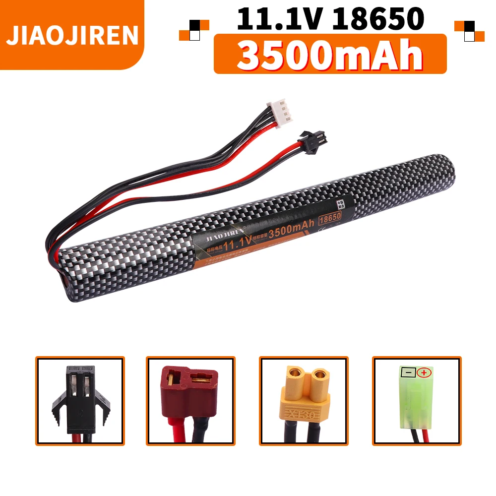 

18650 11.1V 3500MAH high capacity Lipo Battery For AKKU Mini Airsoft Gun Battery RC model 40C accessories