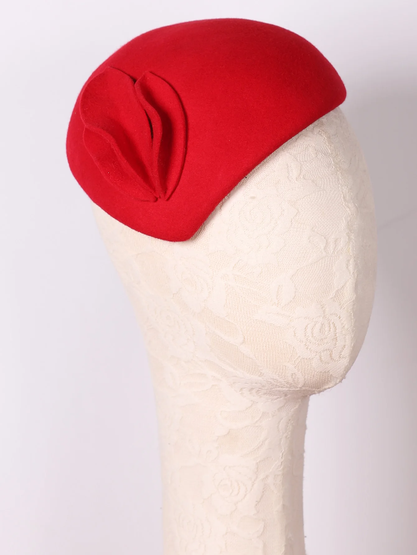 FS Weißer Wollfilz-Fascinator-Hut für Damen und Herren, rosa Pillbox-Hüte, schwarze Hochzeit, Kentucky Derby, Fedora, Chapeau Femme, Partyhut – Detail 9