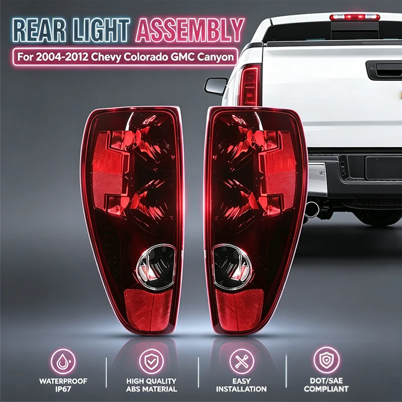 

Car Tail Light Assembly Set 19417444 19417443 For 2004-2012 Chevy Colorado GMC Canyon Exterior Brake Lamps Cover Parts
