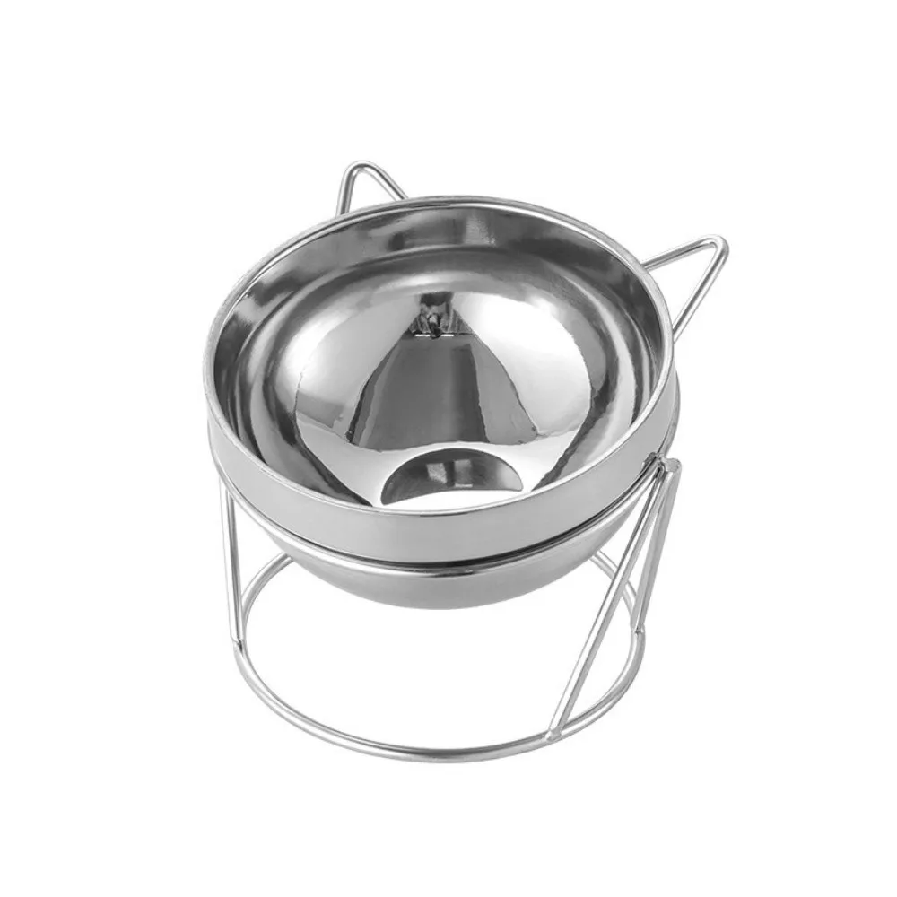 Stainless Steel Cat Bowl With Stand With Stand Fall-Resistant Drinking Bowl Neck Protection Anti Overturning