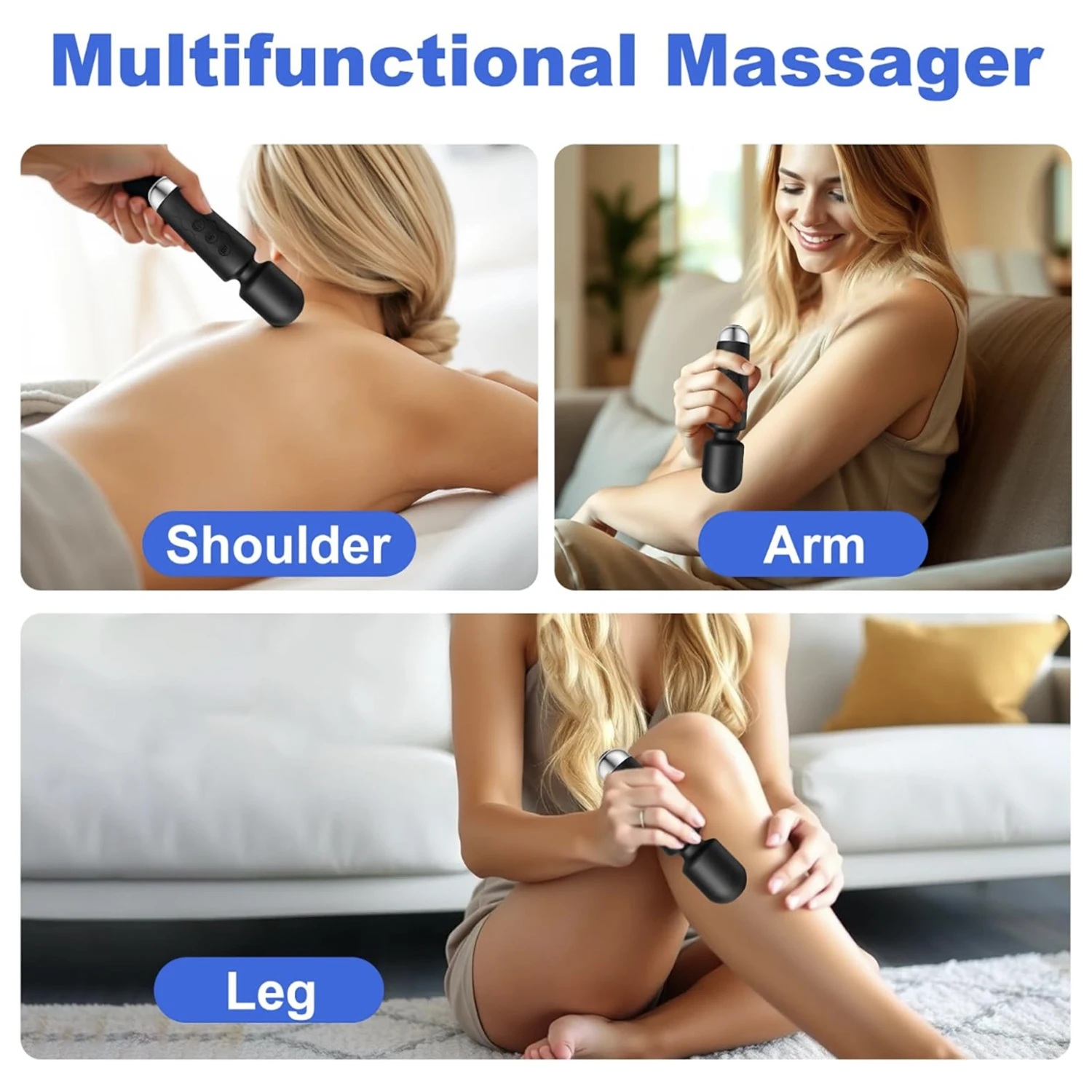 

Back Massager Women Personal Vibrators,Extended Running Time,Quiet and Waterproof - 20 Speeds 8 Pattern Back fascia Gun Massager