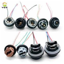 Arnés de cables para lámpara de coche, adaptador de extensión de enchufe, soporte de bombilla, LED T20, 7443, 7440, 3156, 3157, 1156, 1157, 1 unidad