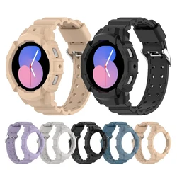 Case+Band for Samsung Galaxy Watch 4 strap 44mm 40mm 5 pro 45mm silicone No Gaps pulseira bracelet correa Galaxy watch 5 20mm