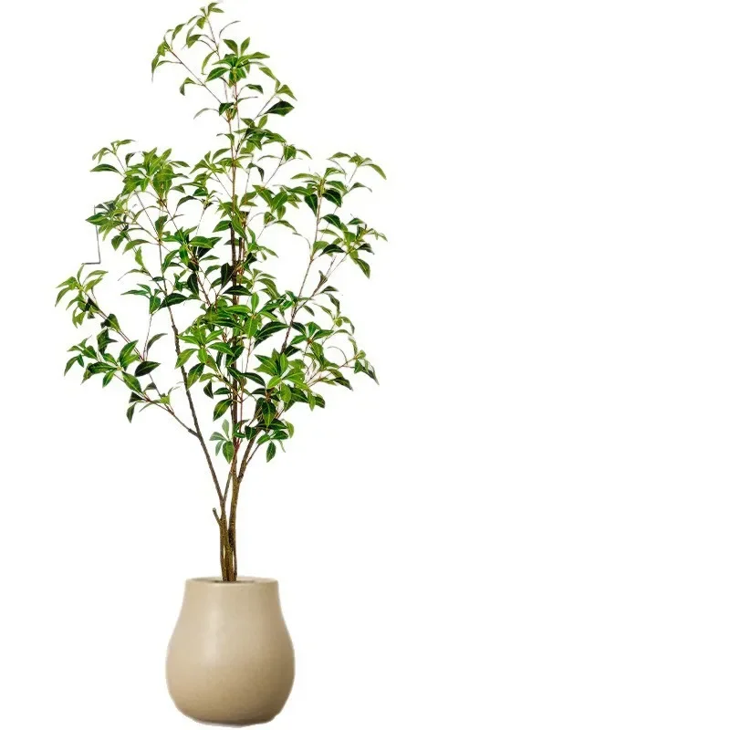 Light luxury simulation green plant Japanese hanging bell plant false tree horse drunk wood indoor living room floor-to-ceiling