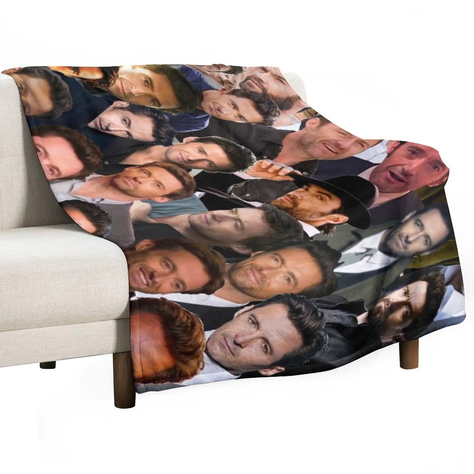 

Hugh Jackman Photo Collage Throw Blanket Plaid Quilt Blankets For Bed Tourist Blankets