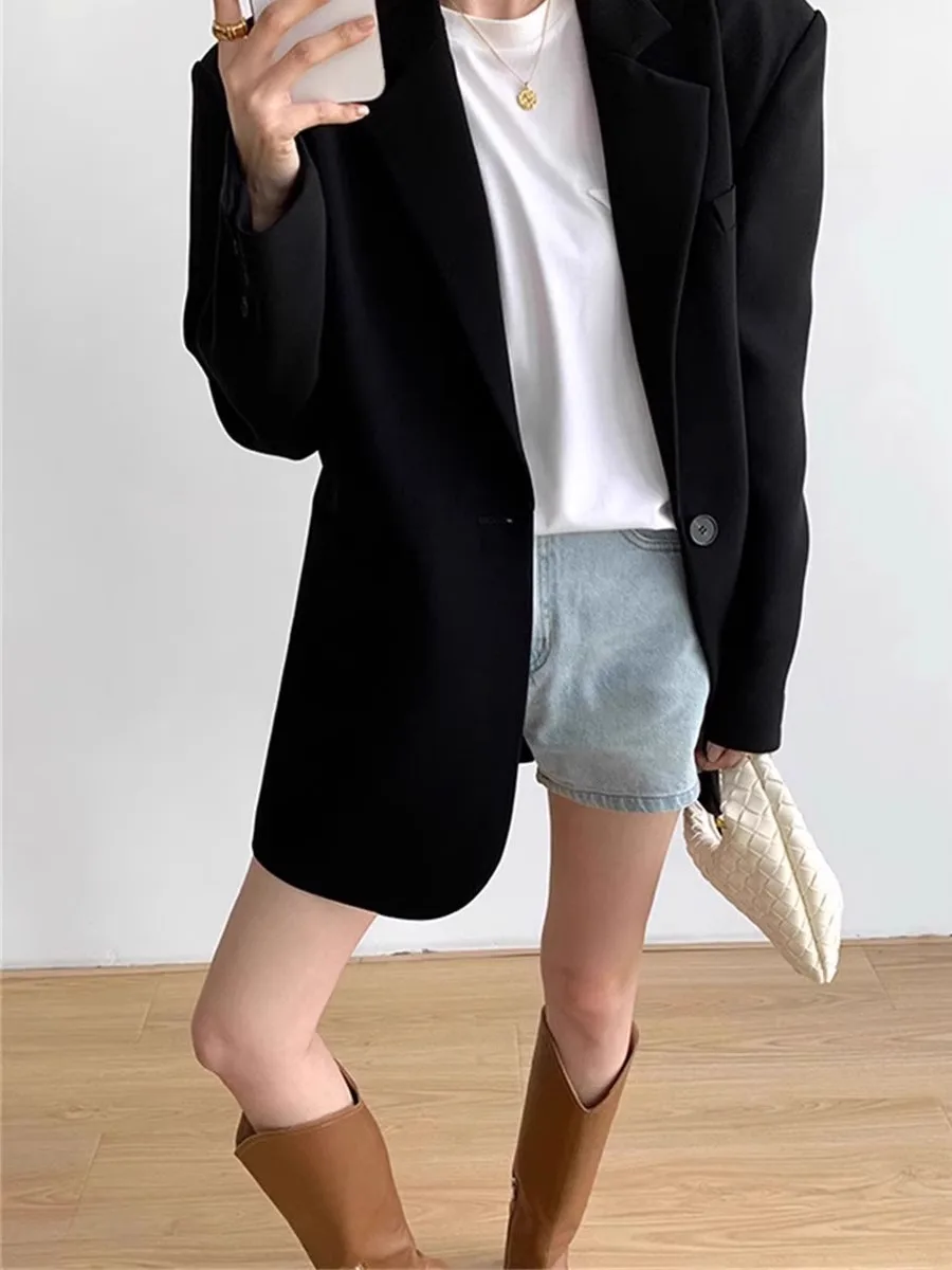 Woon-werk Blazer Overjas Dames Damesjassen Jeugd Flappen Strik Tuniek Stereoscopische Bloemen Applicaties Getailleerde Bijpassende Dames