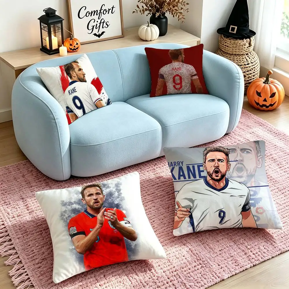 National Team Captain Harry Kane Pillow Case Square Double-Sided Sofa Cushion Cover Bedroom Bedside Pillow