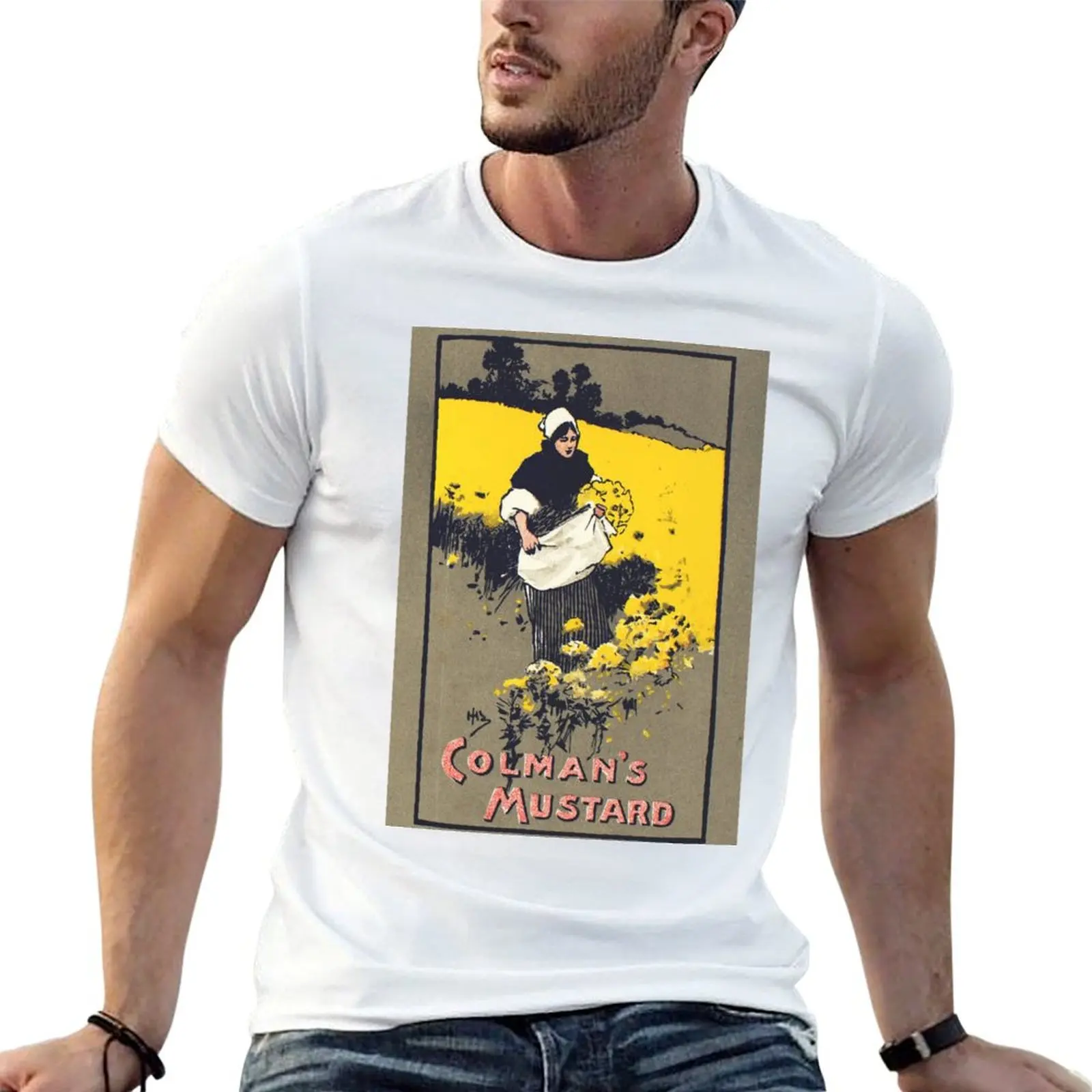 

Vintage print graphic poster - s t shirt man shirts advert Colman t Mustard poster T-Shirt - custom