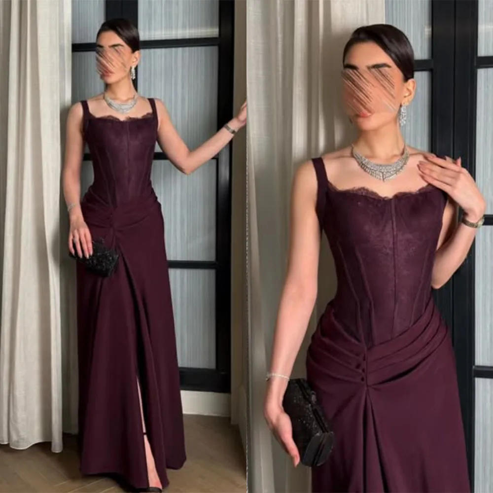 

High Quality Customized Floor Length Strapless Thin Suspenders Sleeveless Women Vestidos Elegantes Para Mujer Para Una Boda Robe