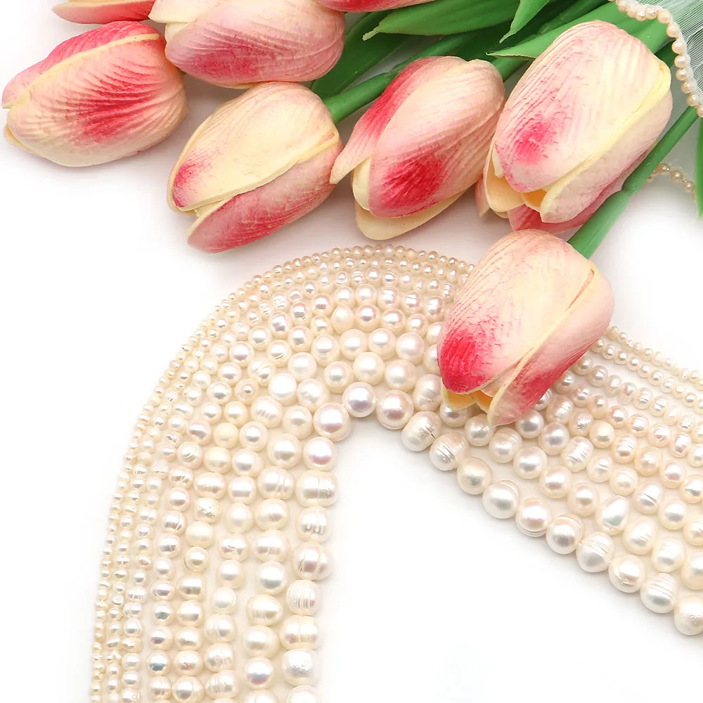 classic-natural-freshwater-white-baroque-threaded-round-straight‑hole-loose-beads-diy-jewelry-materials-accessories-necklaces