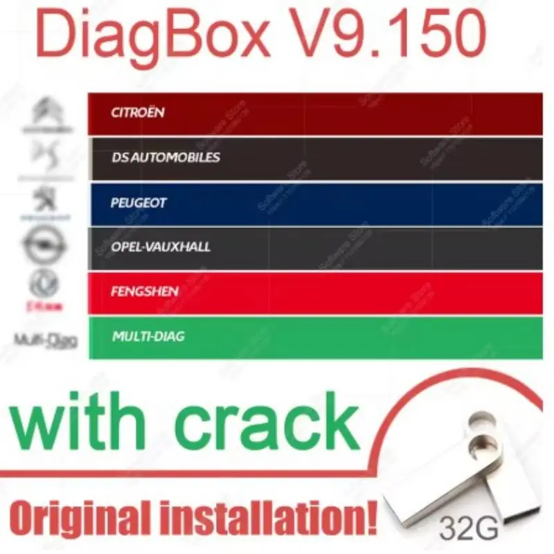 

Latest version 2026 Diagbox 9 150, complete diagnostic software for Citroën Peugeot PP2000, complete OBD2 programming tool in Fr