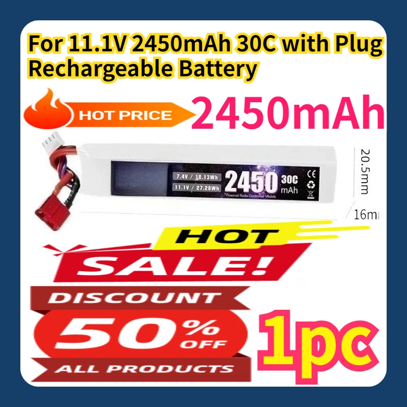 

For 11.1V 2450mAh 30C with Plug Rechargeable Battery