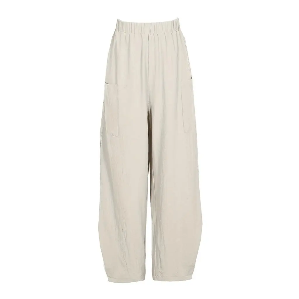 Bloomers in tinta unita da donna di grandi dimensioni Stazione indipendente Pantaloni caldi estivi in stile europeo americano con tasche All-Match
