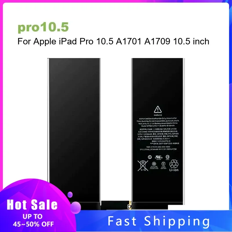 

pro10.5 Replacement Tablet Battery For Apple iPad Pro 10.5 A1701 A1709 10.5 inch 8134mAh