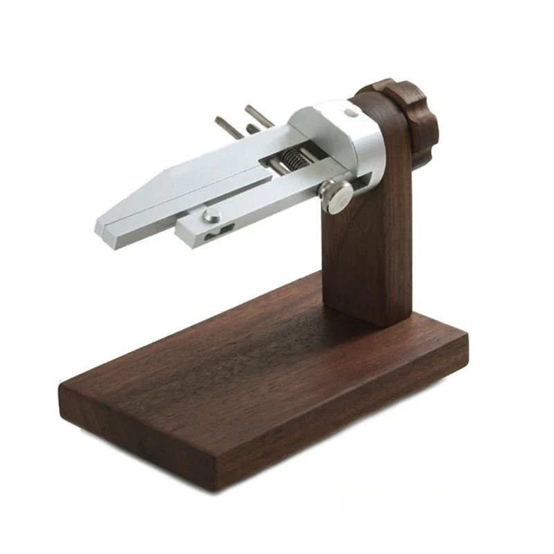 Watch Strap Edge Oil Clip Tool Walnut Base for Belt Polishing Stand