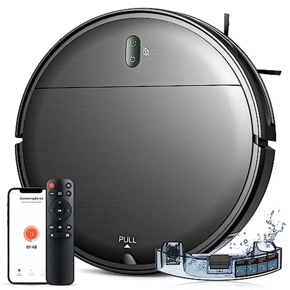 Smart Robot Vacuum Cleaner Mop Combo WiFi/App Control 2 in 1 Cleaning Robot with Water Tank & Dustbin Ideal Hard Floors & Pet