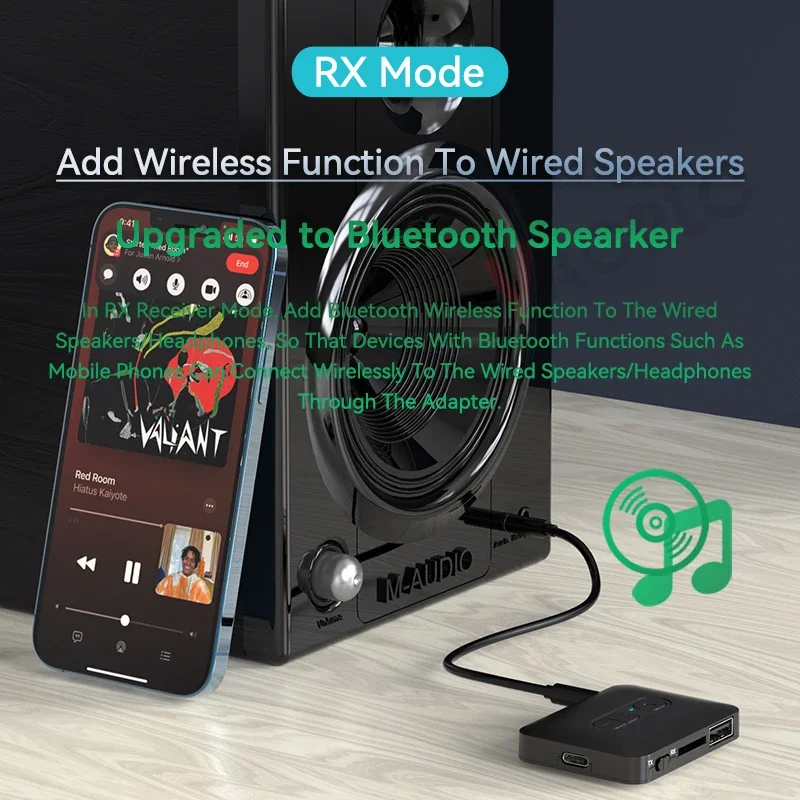 B58 Multi-function Bluetooth 5.4 Audio Adapter with Built-in Battery Receive And Transmit New Technology