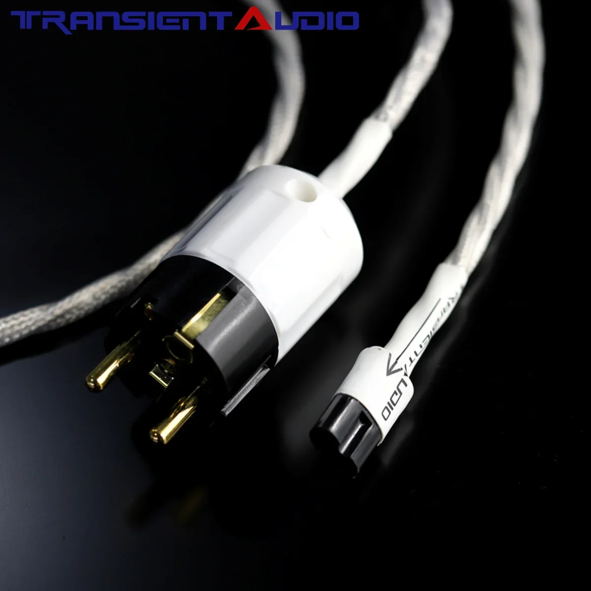 7NOCC Audiophile-grade audio power cord featuring single-crystal copper with silver plating and an mini8-shaped tail connector