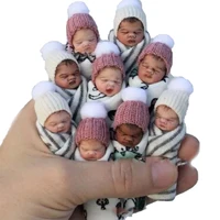 Reborn Dolls Baby Reborn Silicone Reborn Baby Doll 5cm Palm Dolls Pajamas Dress Simulation Baby Reborn Baby Doll Toys 2