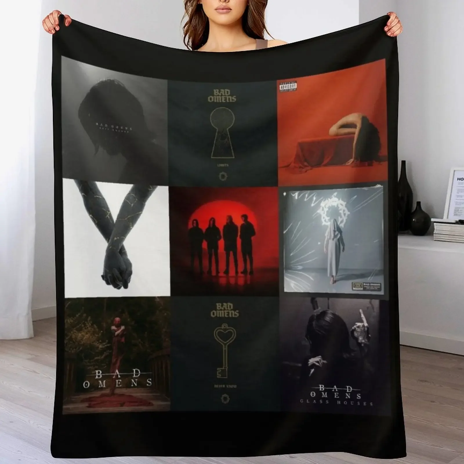 

Bad Omens all albums, popular singles and members Throw Blanket Warm Comfortable Blanket Gift for Parents Friends