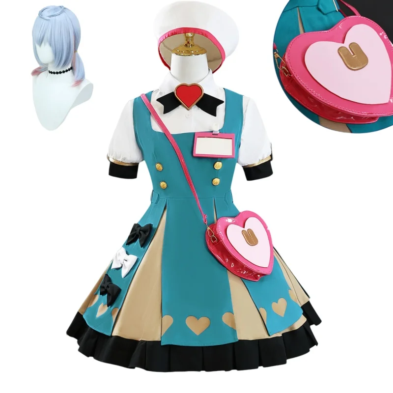 Game Sigewinne Cosplay Kostuumjurk Pruik Anime Rollenspel Carnaval Feestpakken