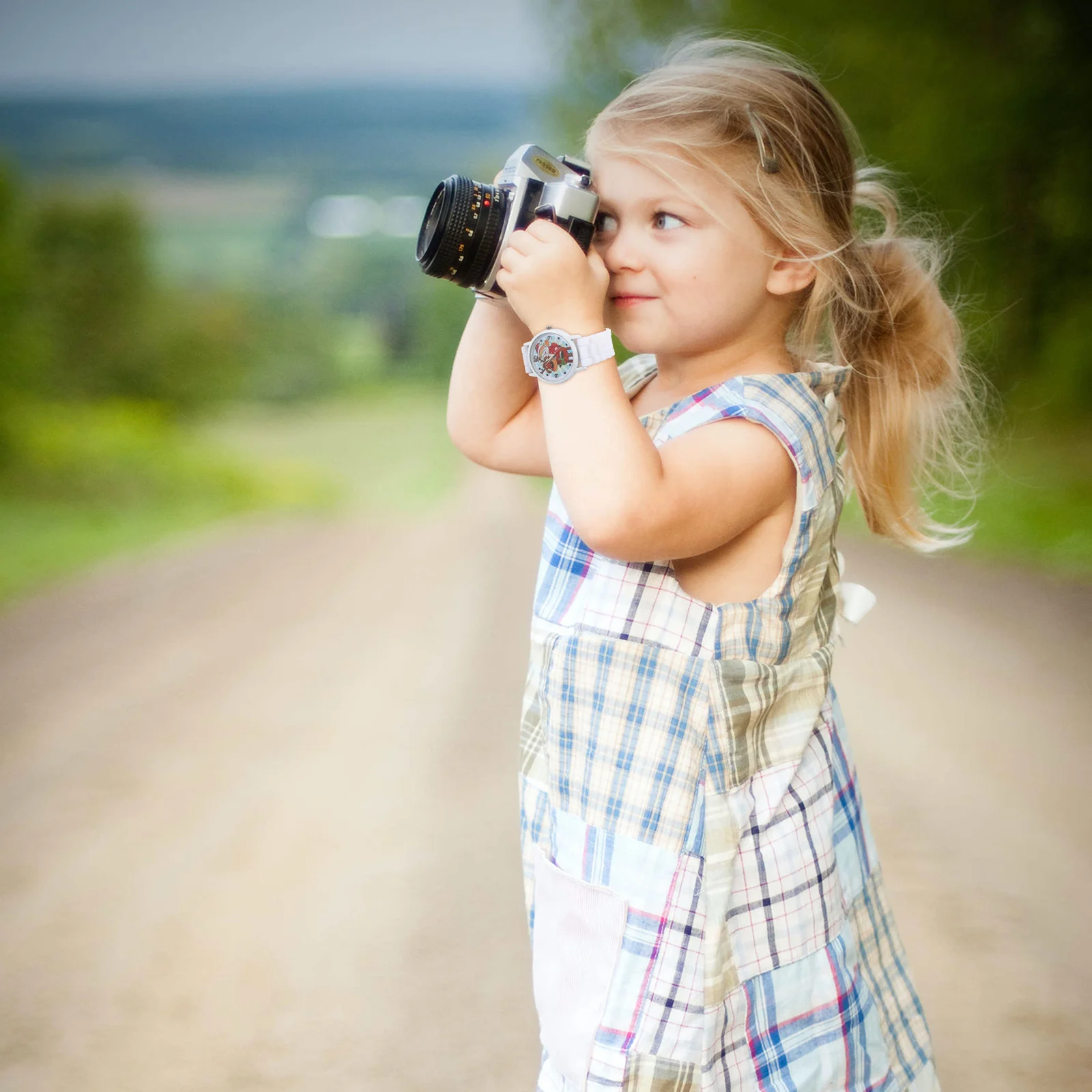 1 قطعة ساعة لطيف عيد الميلاد نمط هلام السيليكا الملونة معصمه الكرتون التناظرية ساعة اليد