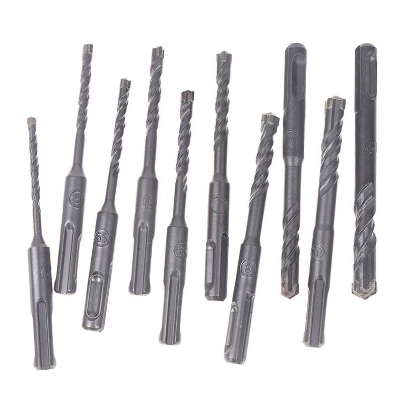 Concrete SDS Plus 4-12mm Bit Cross Cutter Head Double Auger Hammer 110mm Wall Brick Block Electric Hammer Masonry Bit