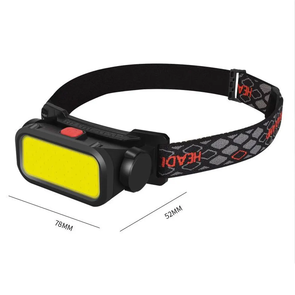 Portable Powerful Red LED Headlamp USB Rechargeable Headlight Built-in Battery Waterproof White Head Torch Flash Head Lamp