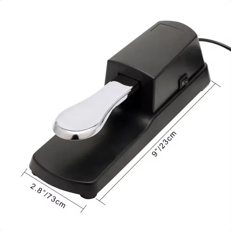Universal Sustain Pedal สําหรับคีย์บอร์ด MIDI Synth เปียโนดิจิตอลกลองเปียโนไฟฟ้าพร้อมสวิตช์ด้านล่าง/ขั้วกันลื่น