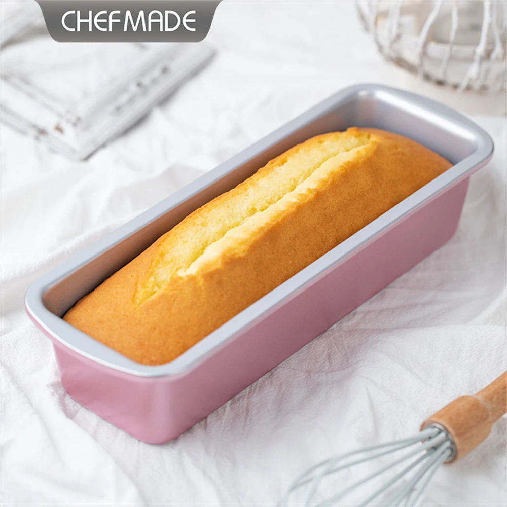 Chefmade Pink Long Loaf Pan Rectangular Cake Mold Toast Mould Bread DIY Kitchen Supplies Cake Bakeware Pan Baking Tools