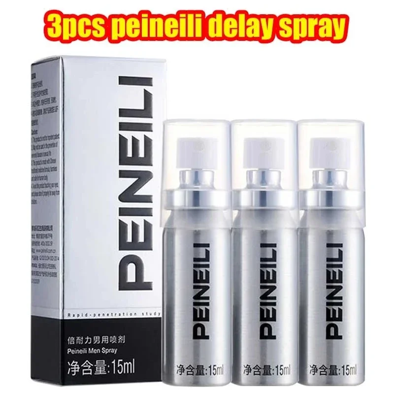 3PCS Peineili Sex Delay Spray for Men Male External Use Anti Premature Ejaculation Prolong 60 Minutes SEX Penis Enlargement Toys