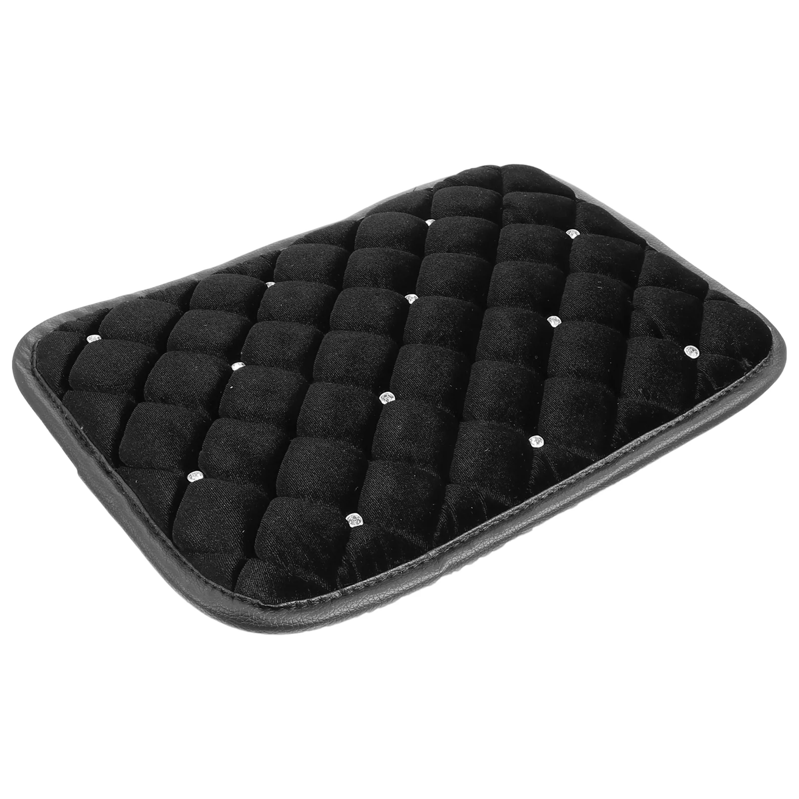 

Car Armrest Mat Interior Decoration Auto Cushion Rhinestone Pad Rhinestones Support Protector Flannel Padding