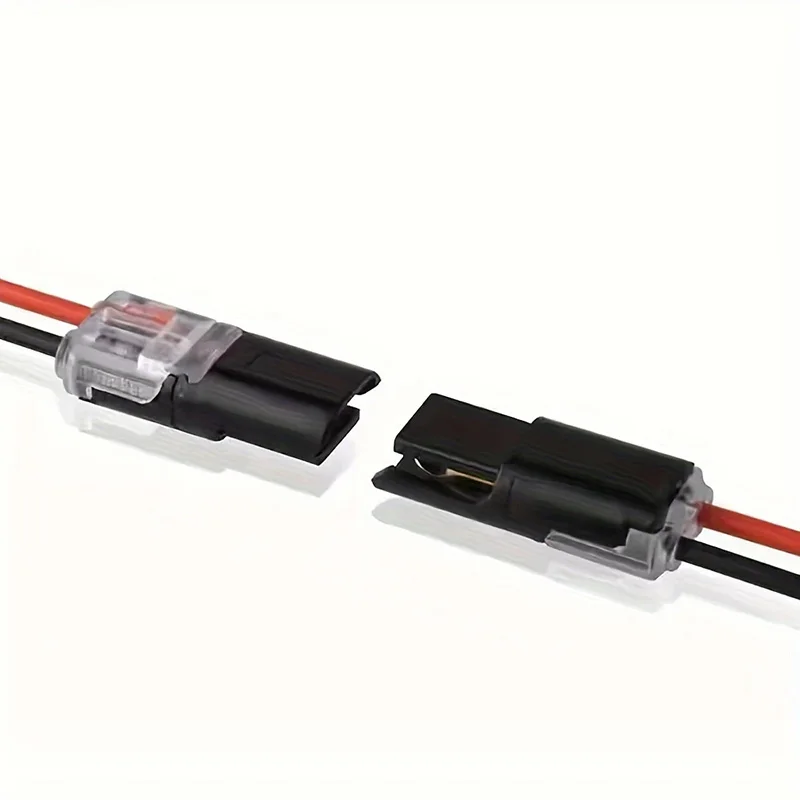 25Pcs D2 Double-Line Interlocking Detachable LED Connectors That Require No Soldering, Featuring Quick-Connect Terminals,
