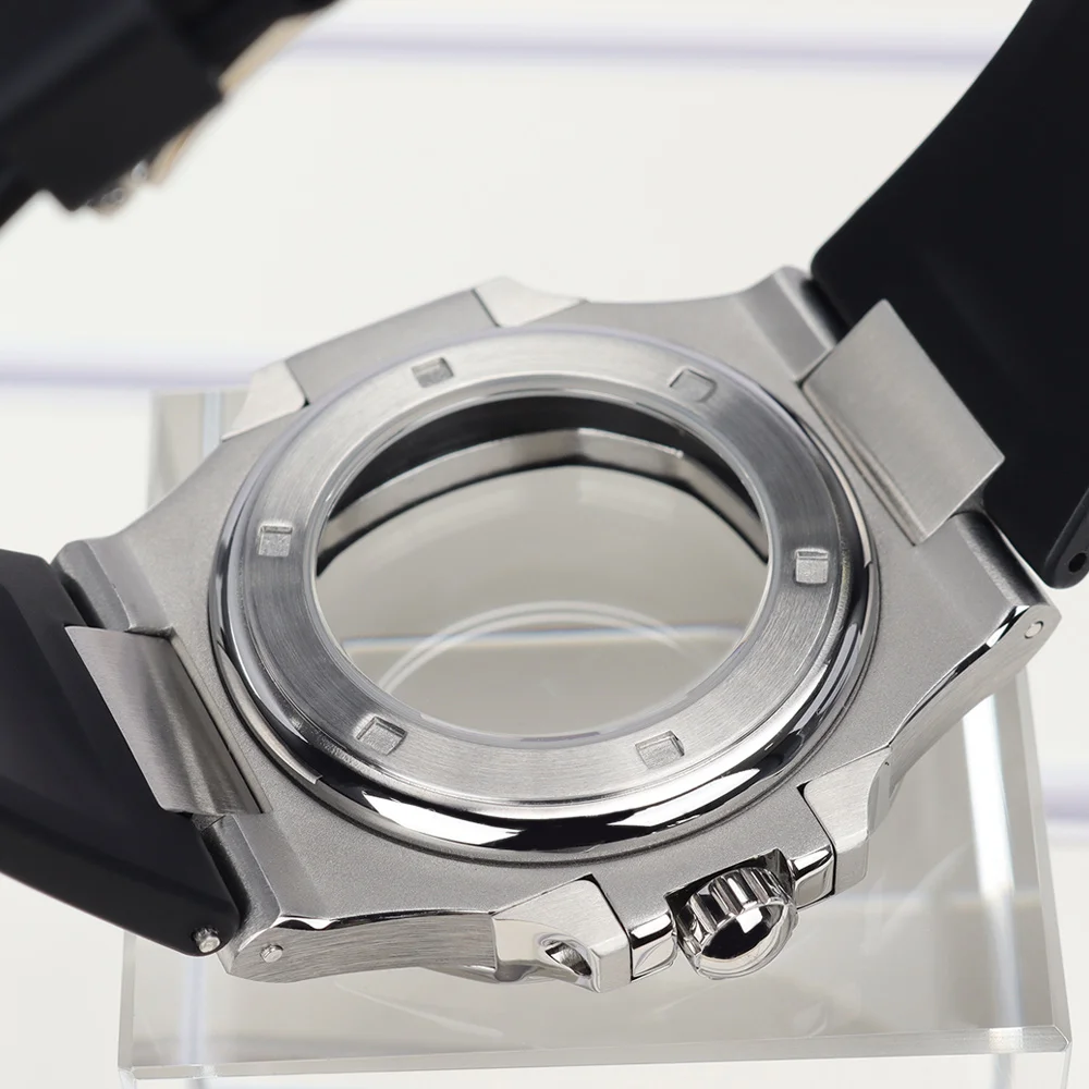 40-mm-Uhrgehäuse im Nautilus-Stil für NH35-, NH36- und NH38-Uhrwerke sowie 4R36-Uhrwerke, mit Saphirglas, wasserdicht, 30,8-mm-Zifferblatt, aus 316L-Edelstahl. – Detail 6